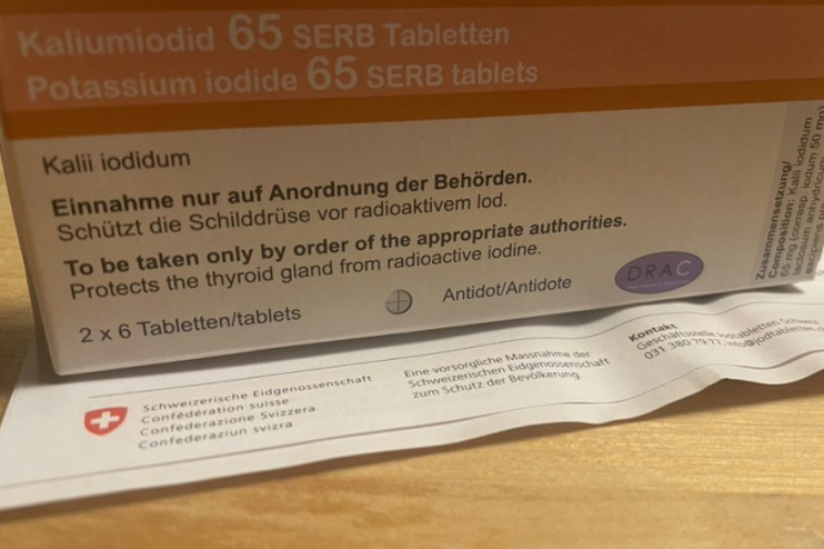 Švýcarsko rozesílá jodové tablety pěti milionům obyvatel pro případ jaderné katastrofy